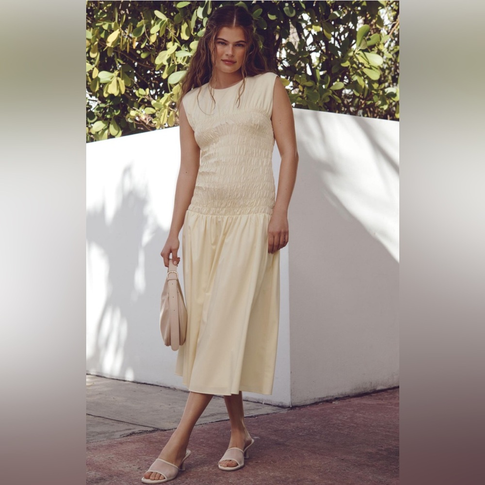 Mare Mare x Anthropologie Sleeveless Smocked Midi Dress XXS